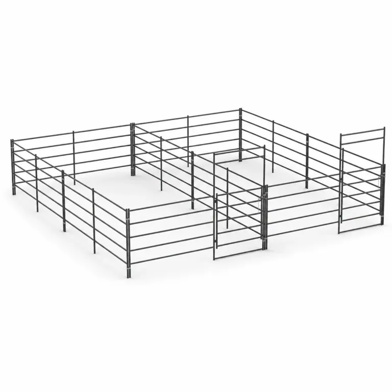 Two 12x24 Horse Stalls Side-by-Side (5-rail)